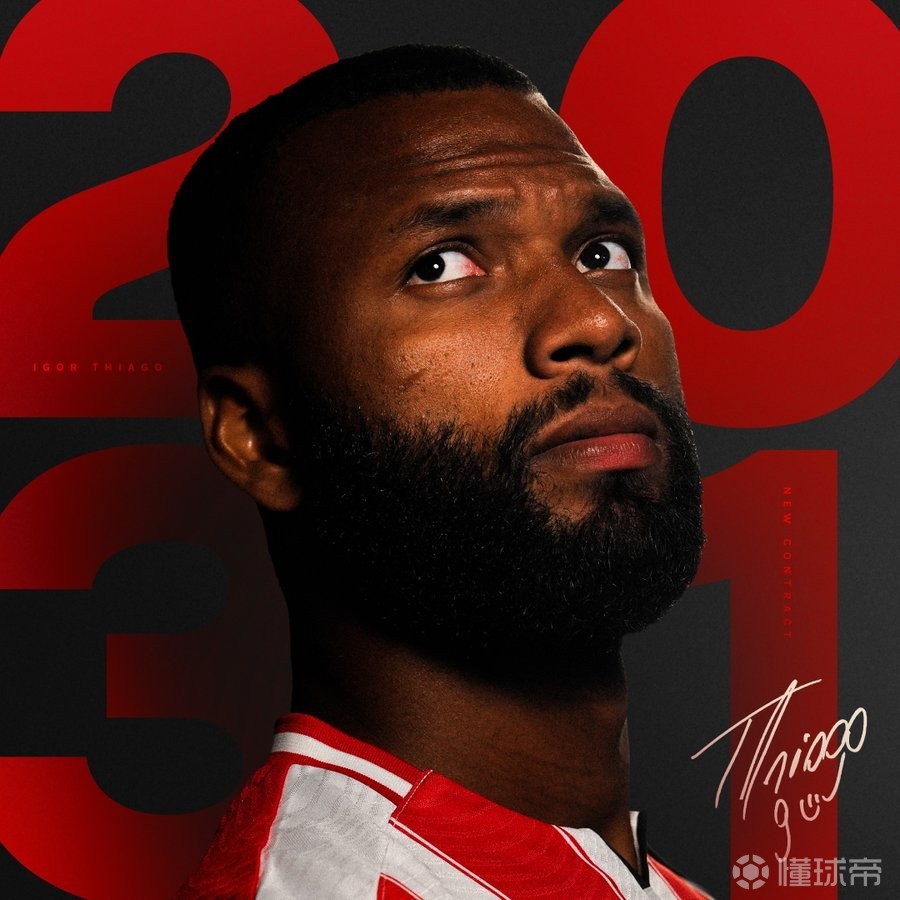 官方：布伦特福德与伊戈尔-蒂亚戈续长约，目前他射手榜第二